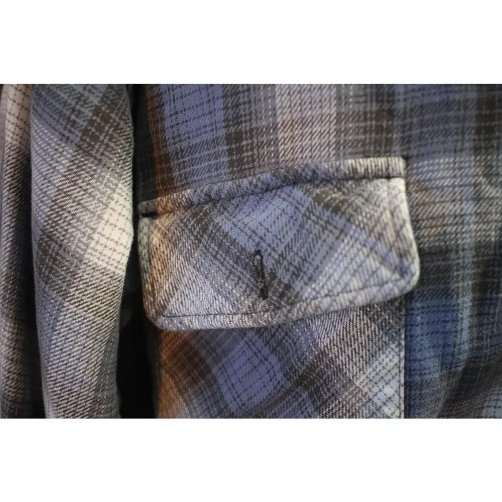 Vintage I.C. Mist Sherpa Lined Plaid Flannel Jacket 3X Heavyweight Workwear